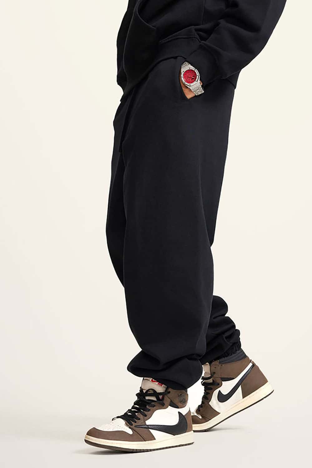 Heavyweight Loopback Cotton Joggers with Cuffed Ankles