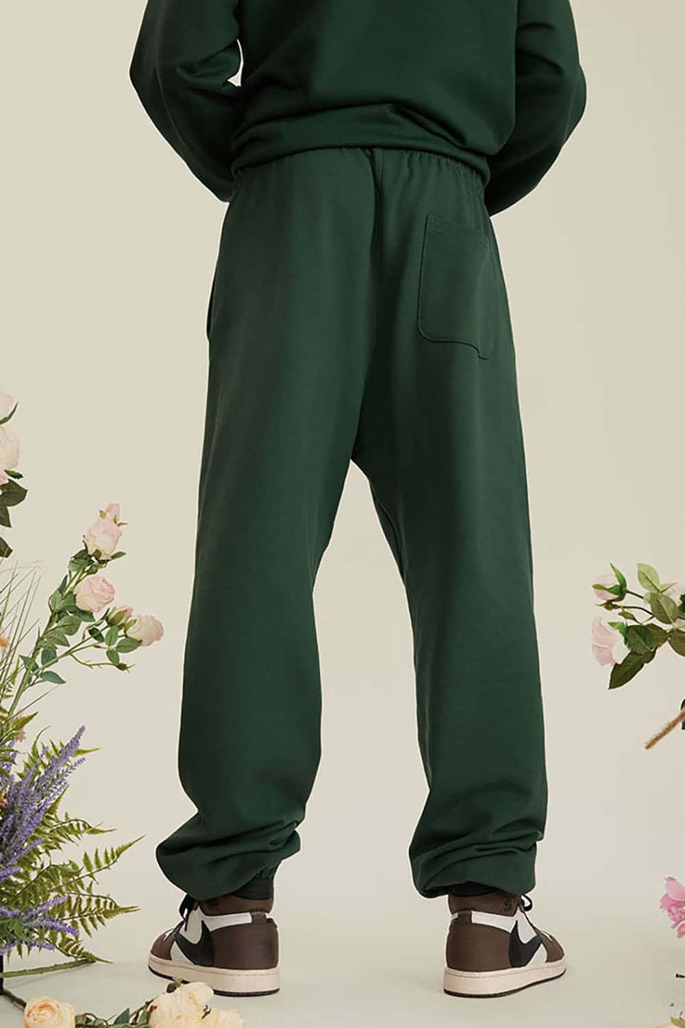 Heavyweight Loopback Cotton Joggers with Cuffed Ankles