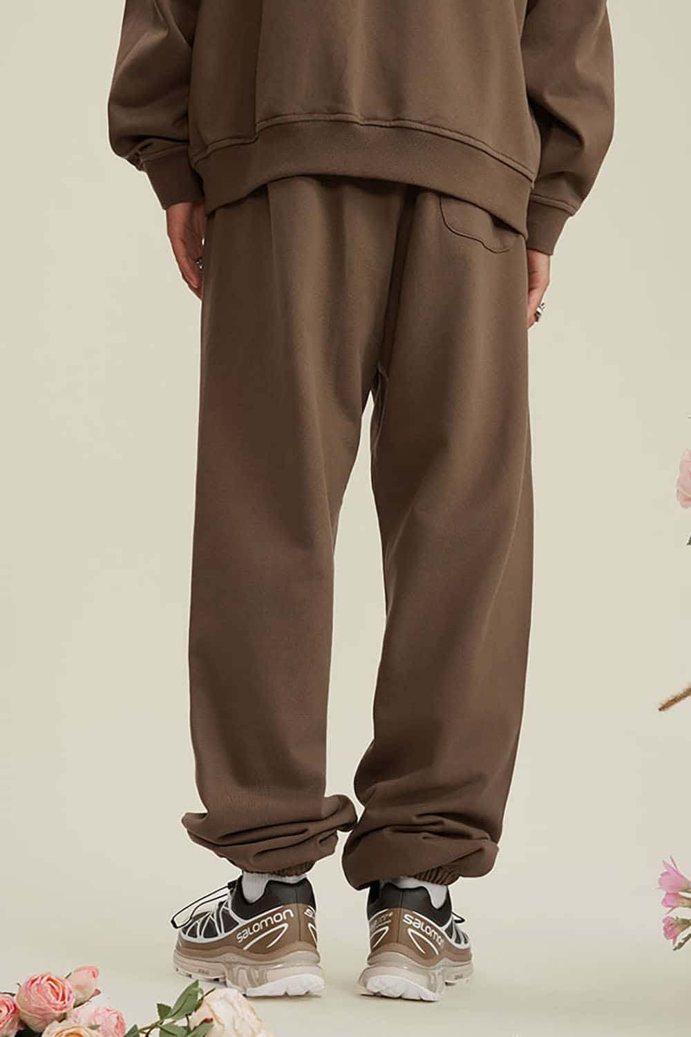 Heavyweight Loopback Cotton Joggers with Cuffed Ankles