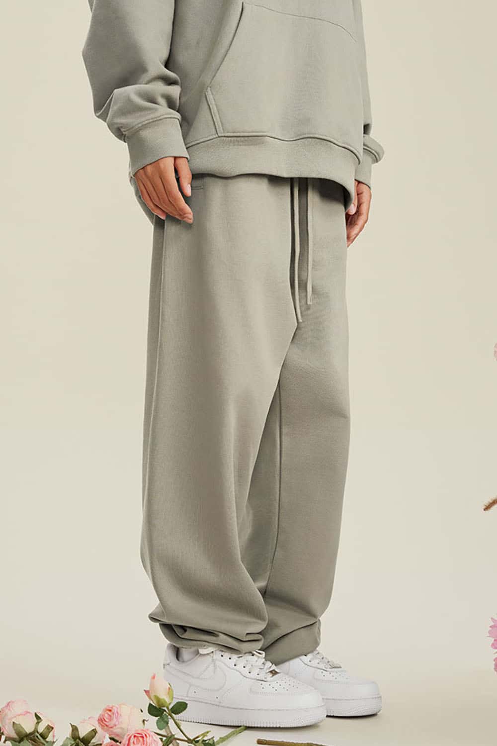 Heavyweight Loopback Cotton Joggers with Cuffed Ankles