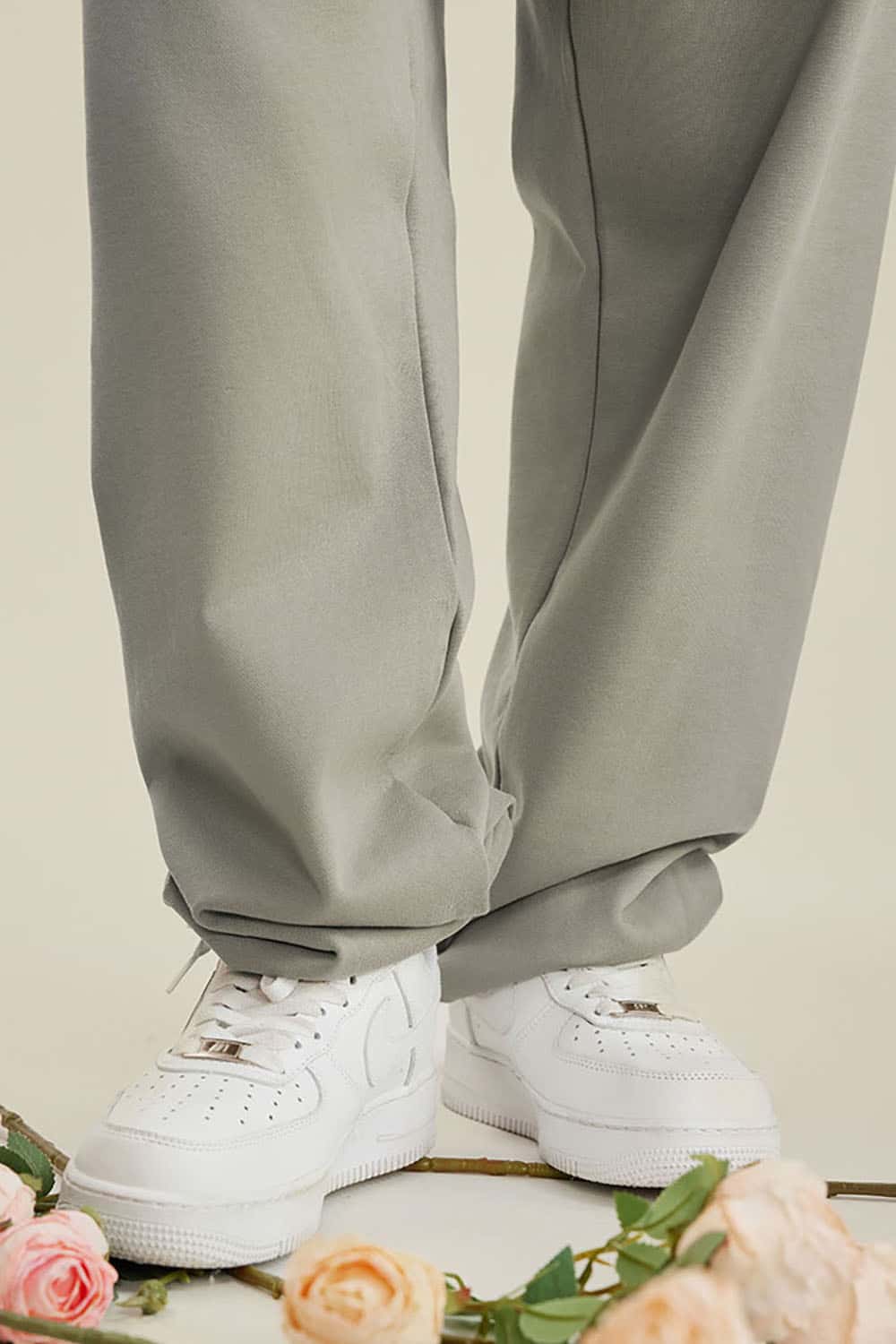 Heavyweight Loopback Cotton Joggers with Cuffed Ankles