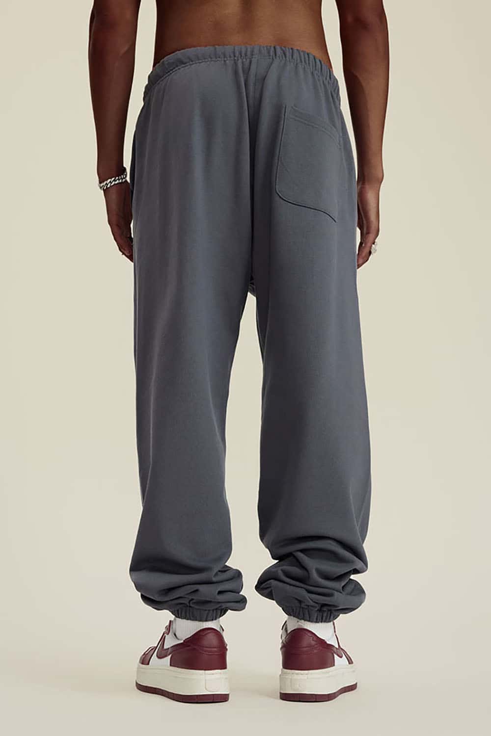 Heavyweight Loopback Cotton Joggers with Cuffed Ankles
