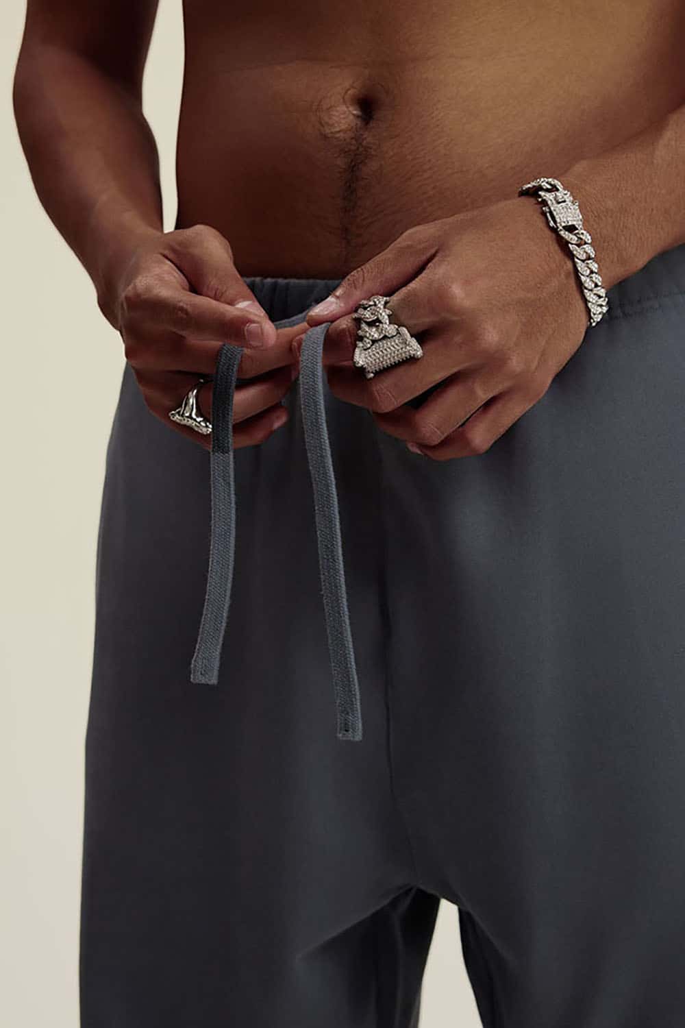 Heavyweight Loopback Cotton Joggers with Cuffed Ankles