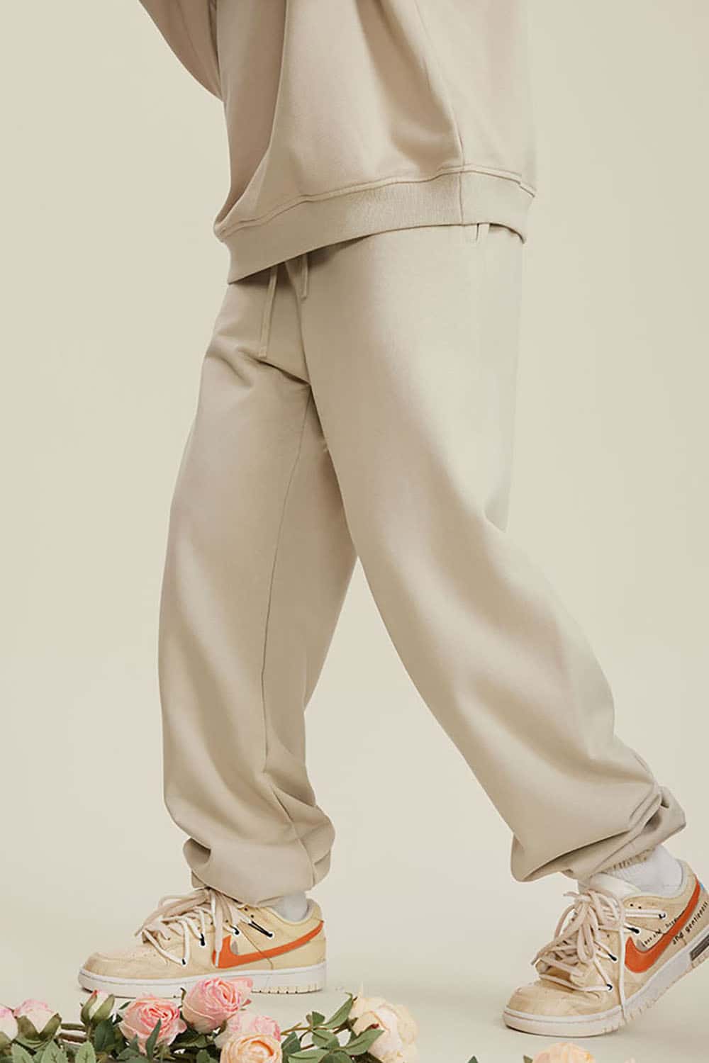 Heavyweight Loopback Cotton Joggers with Cuffed Ankles