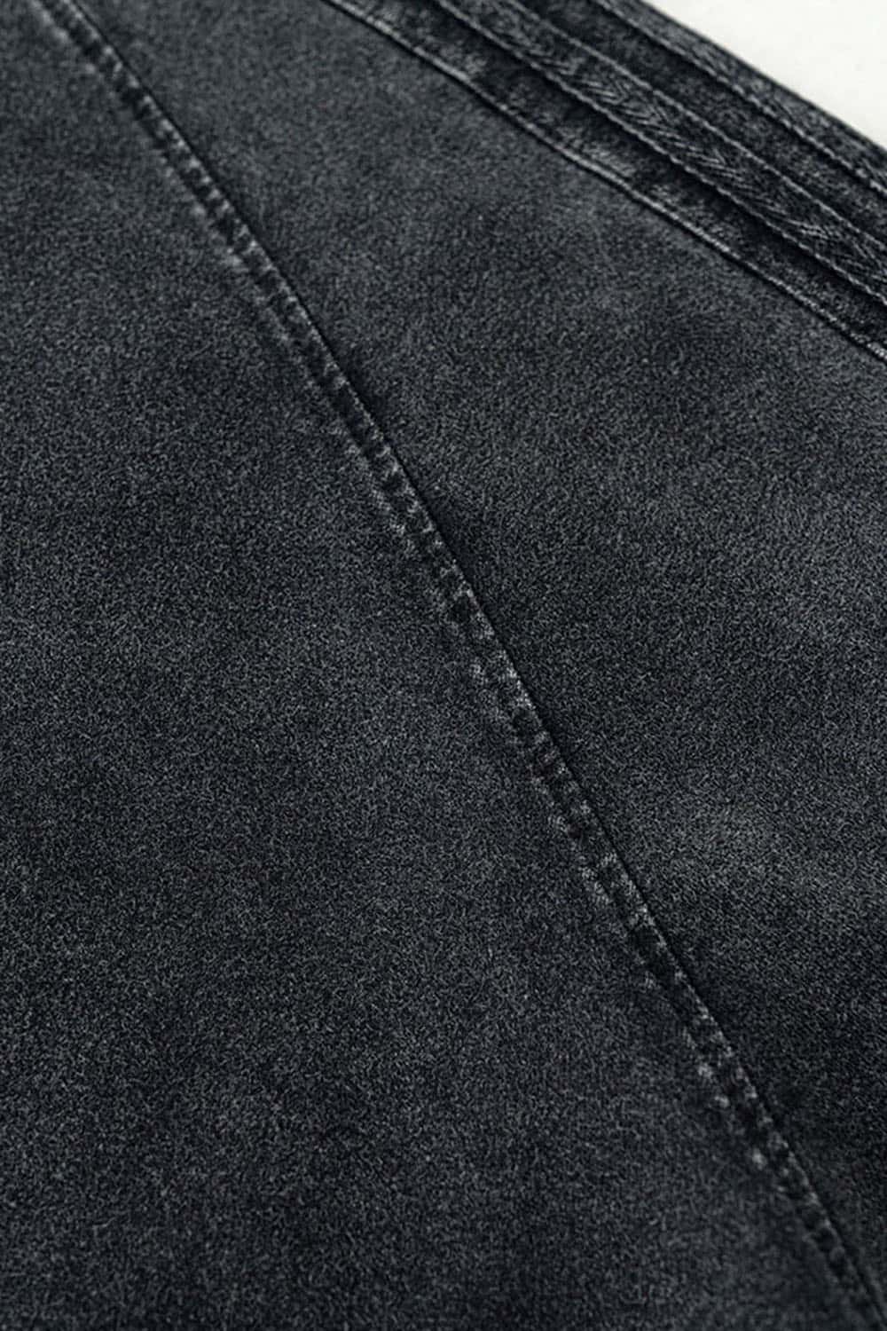 Loose-Fit Layered-Look Cotton T-shirt with Ribbon Stripe and Vintage Wash