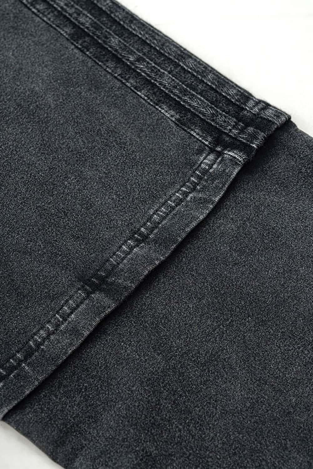 Loose-Fit Layered-Look Cotton T-shirt with Ribbon Stripe and Vintage Wash