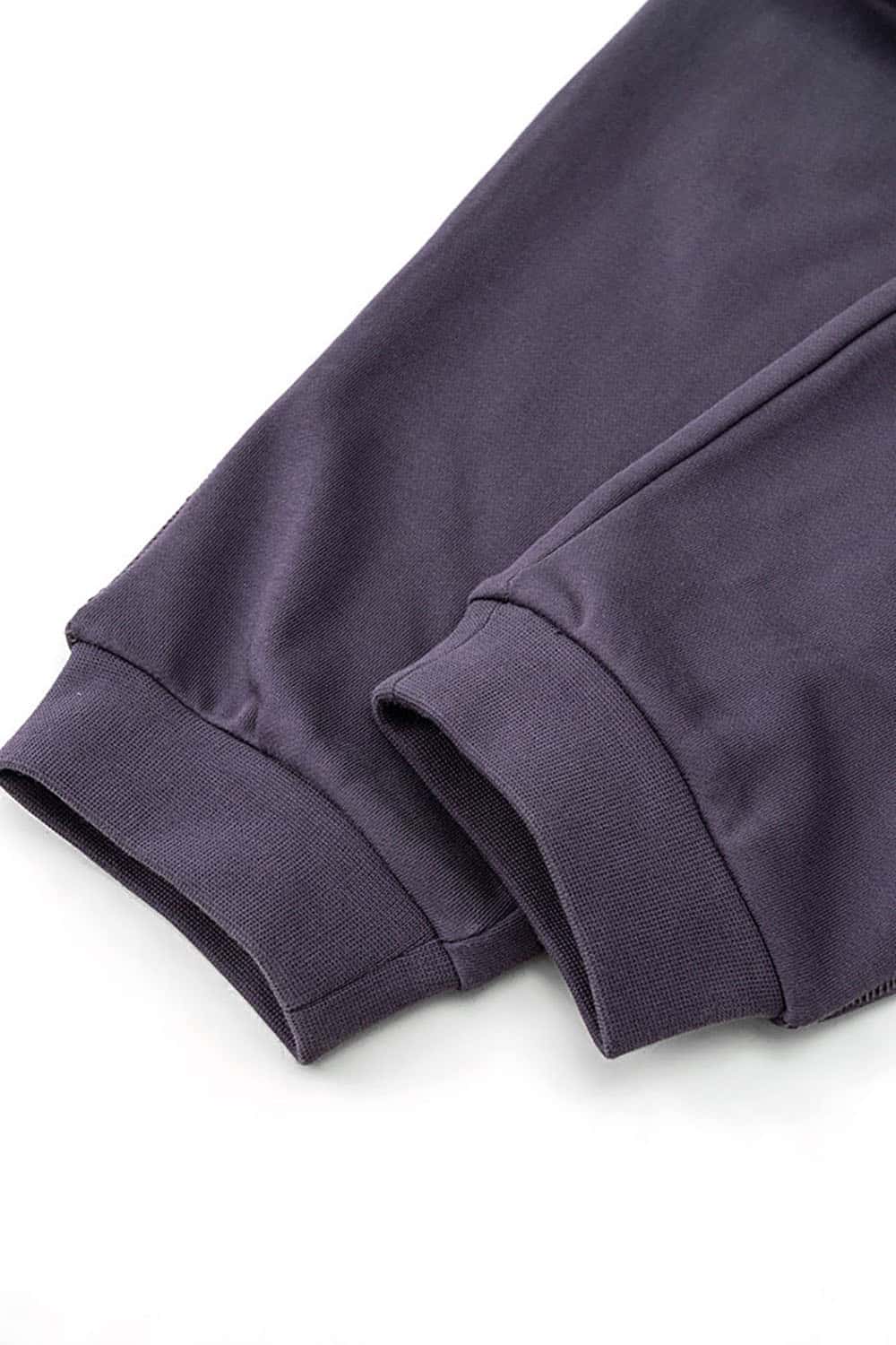 Loose Fit Elastic Cuff Casual Sport Joggers in Solid Color