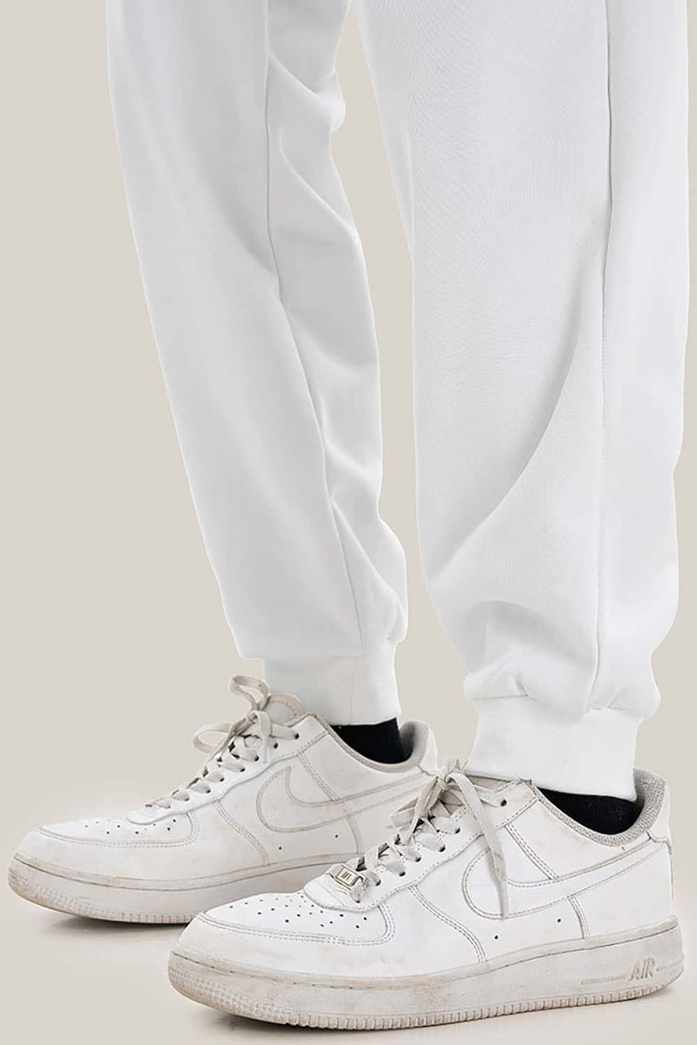 Loose Fit Elastic Cuff Casual Sport Joggers in Solid Color