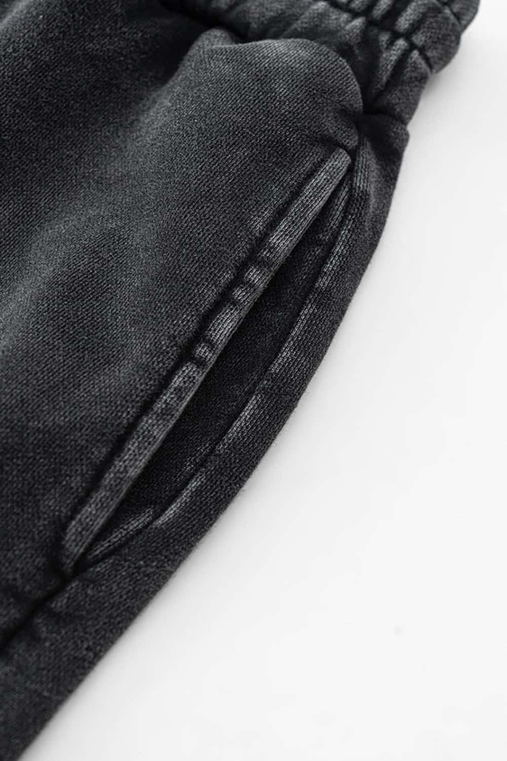 Streetwear Distressed Plus-Size Loose Joggers with Vintage Wash