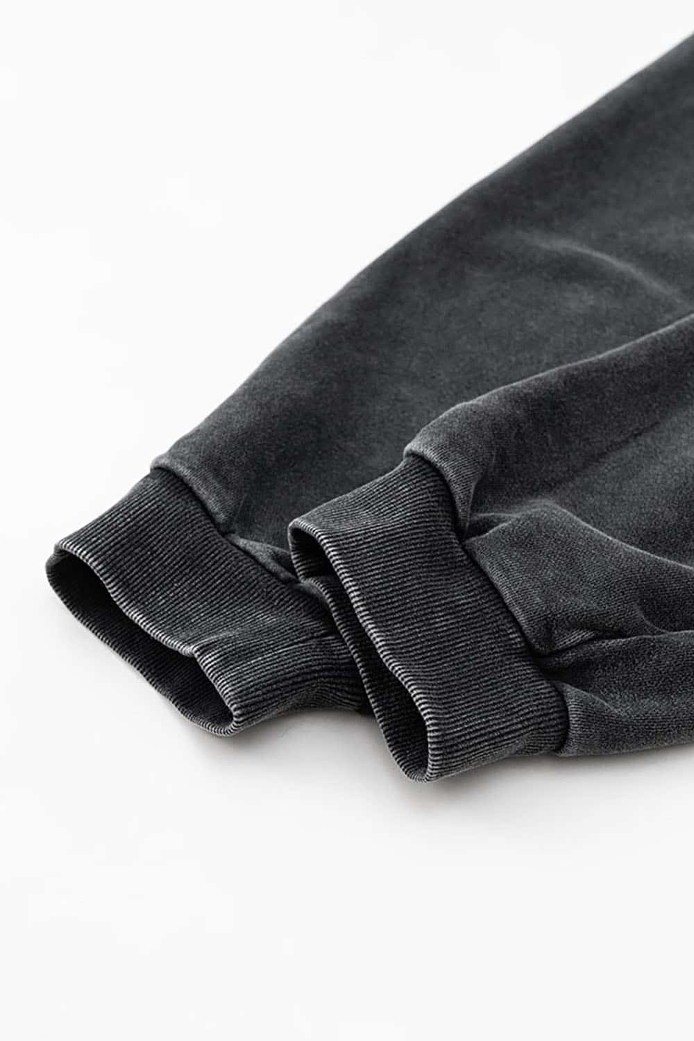Streetwear Distressed Plus-Size Loose Joggers with Vintage Wash