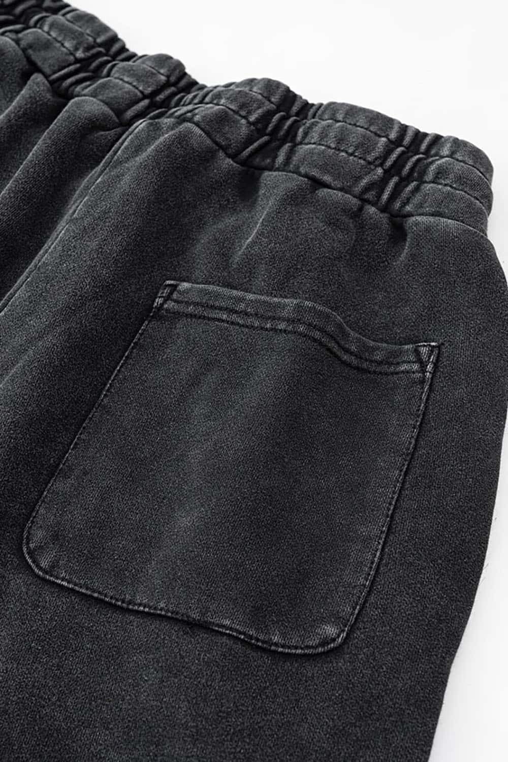 Streetwear Distressed Plus-Size Loose Joggers with Vintage Wash