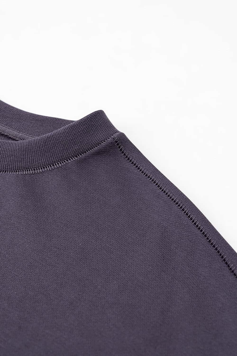 Loose Solid Color 440G Heavyweight Drop-Shoulder Basic Crew Neck Sweatshirt