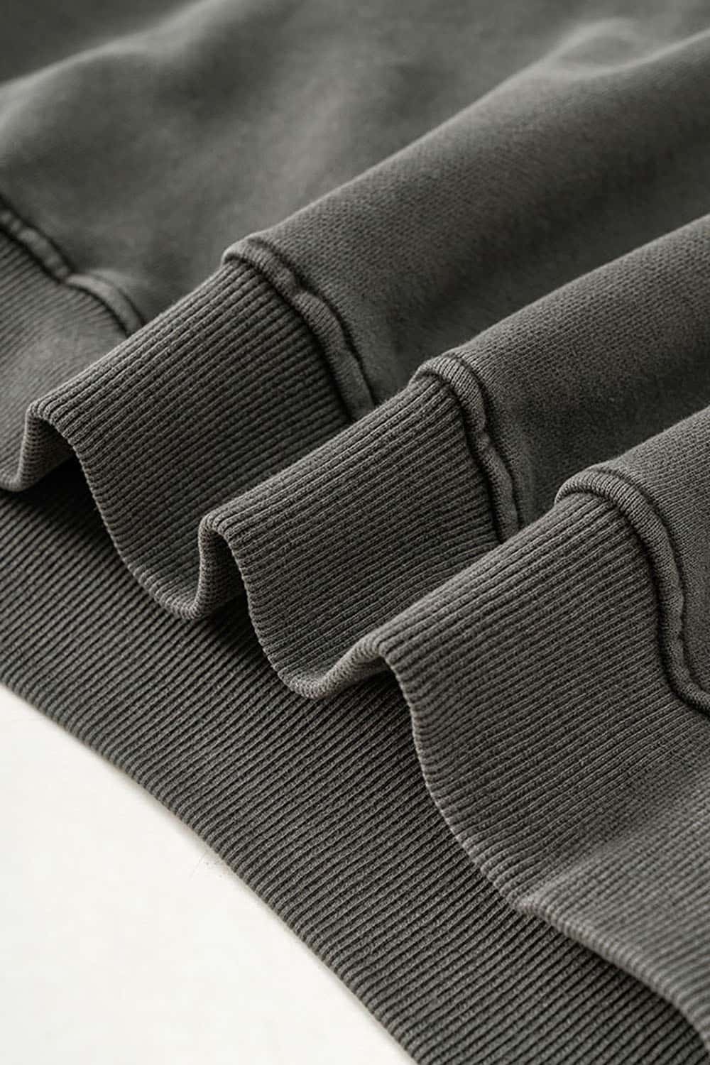 Loose-Fit Basic Cotton Terry Washed Hoodie