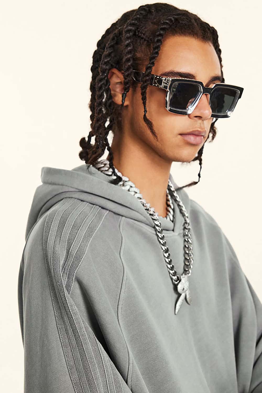 Loose-Fit Basic Cotton Terry Washed Hoodie