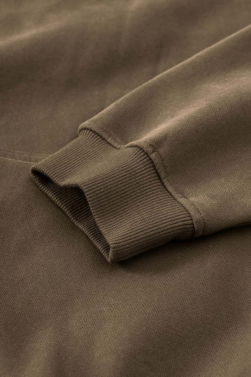 Solid Color Casual Loose Plus-Size Thick Hoodie with Fleece Lining