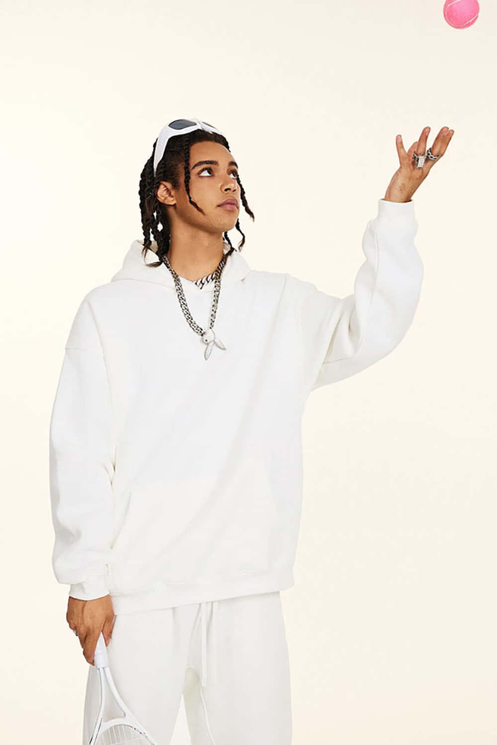 Solid Color Casual Loose Plus-Size Thick Hoodie with Fleece Lining