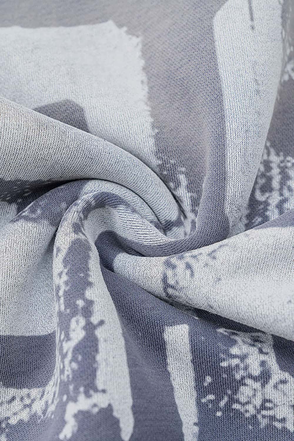 Vintage Wash Graffiti Paint Print Fleece Hoodie