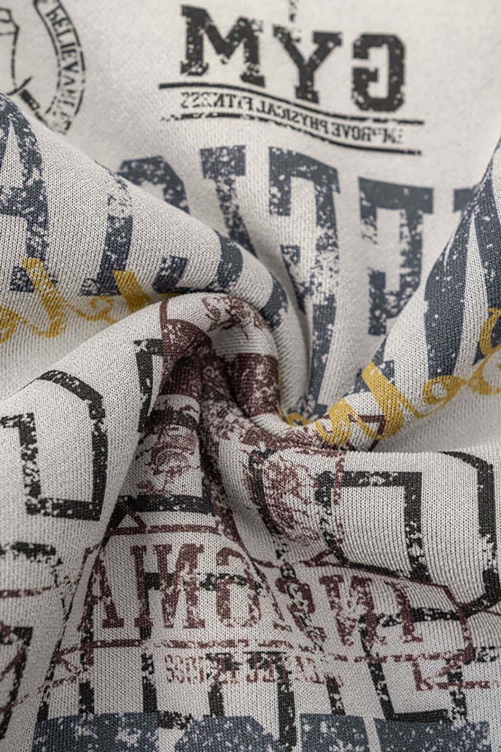 High Street Digital Print Letter Crewneck Sweatshirt