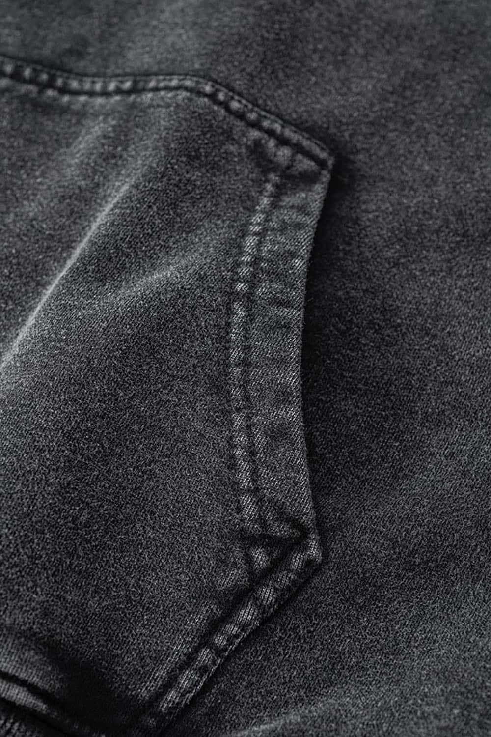 Vintage Loose-Fit Washed Knit Hoodie