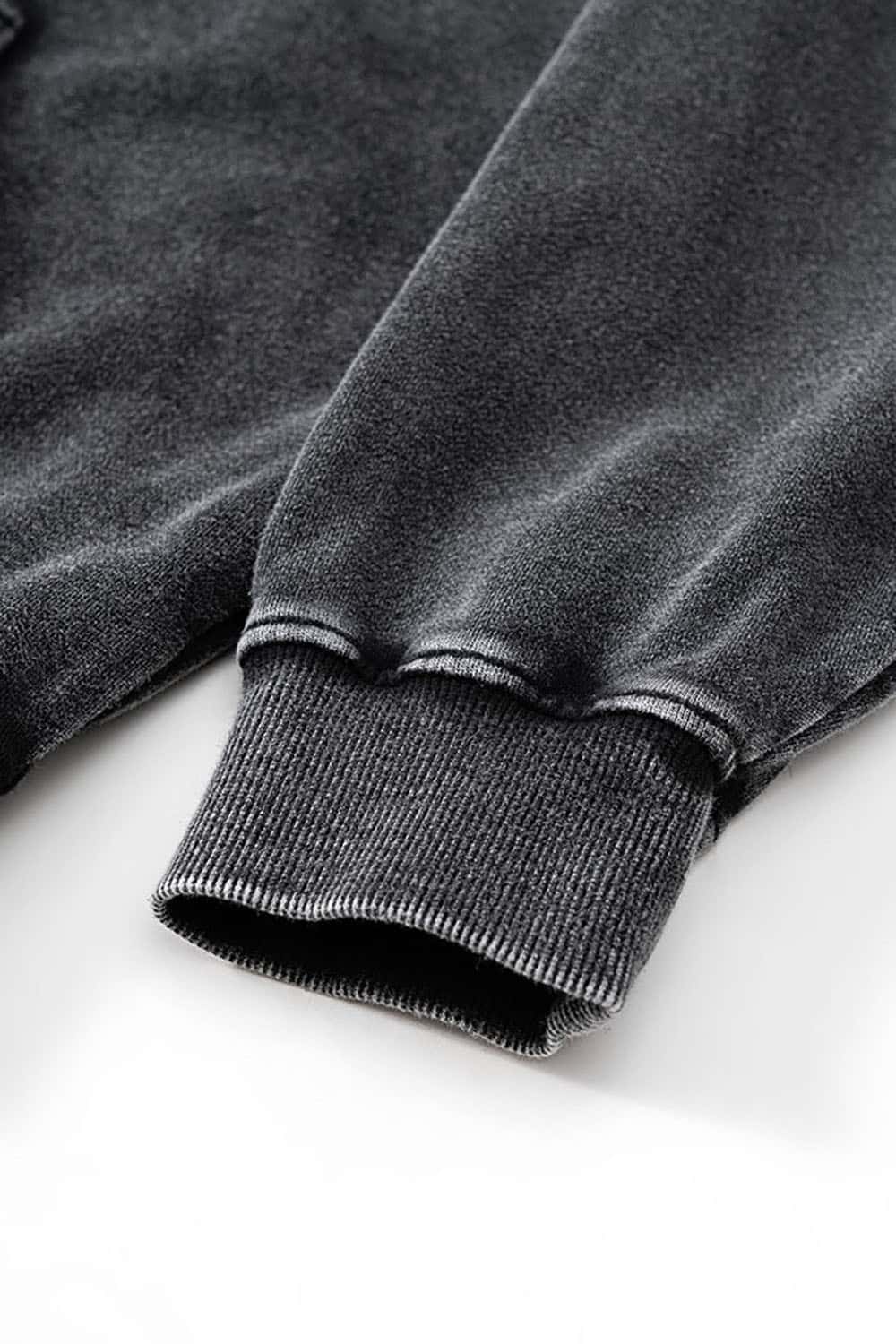 Vintage Loose-Fit Washed Knit Hoodie