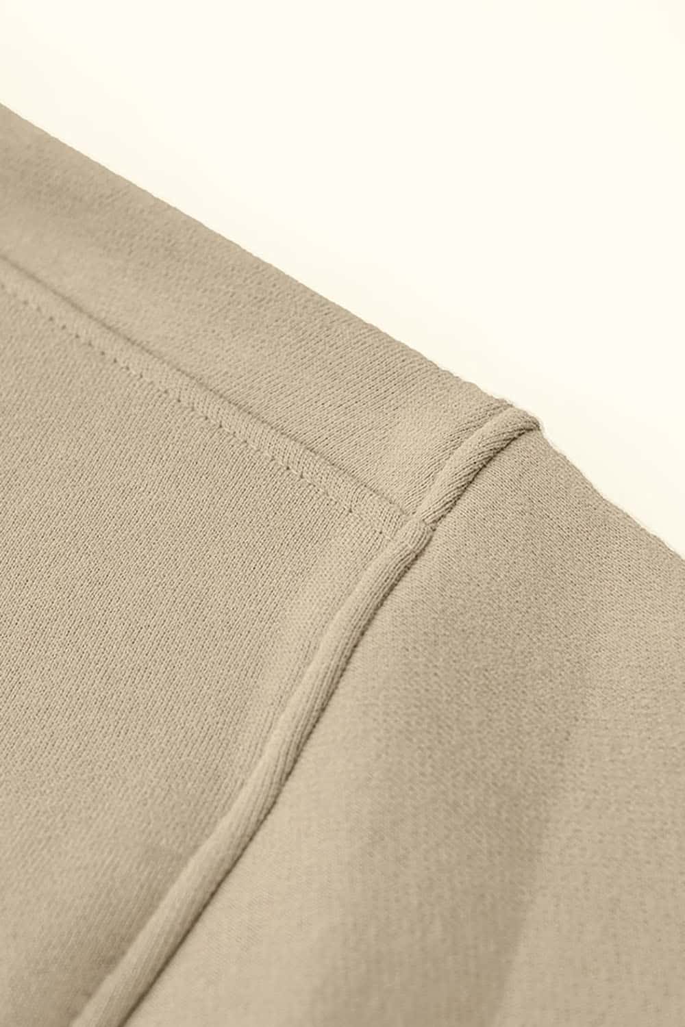Solid Color Loose Fleece Hooded Zip-Up Knit Cardigan