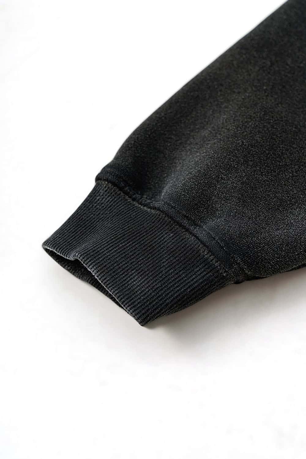 Streetwear Retro Washed Thick Fleece Solid Color Hoodie
