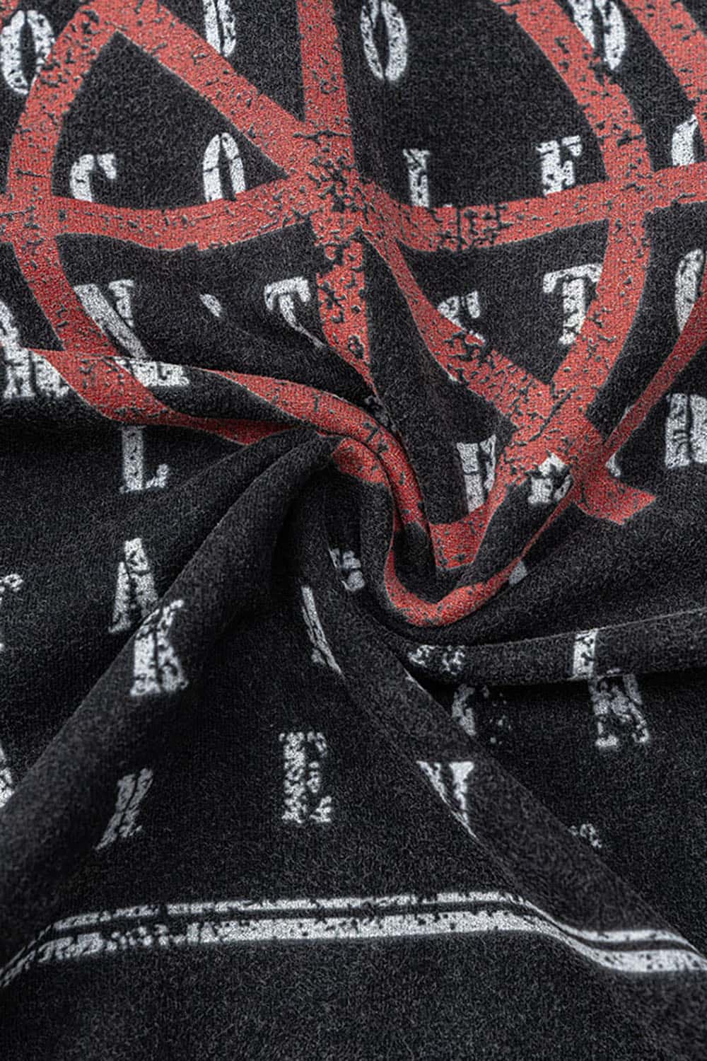 Vintage Street Hip-Hop Contrast Print Loose Long Sleeve T-Shirt