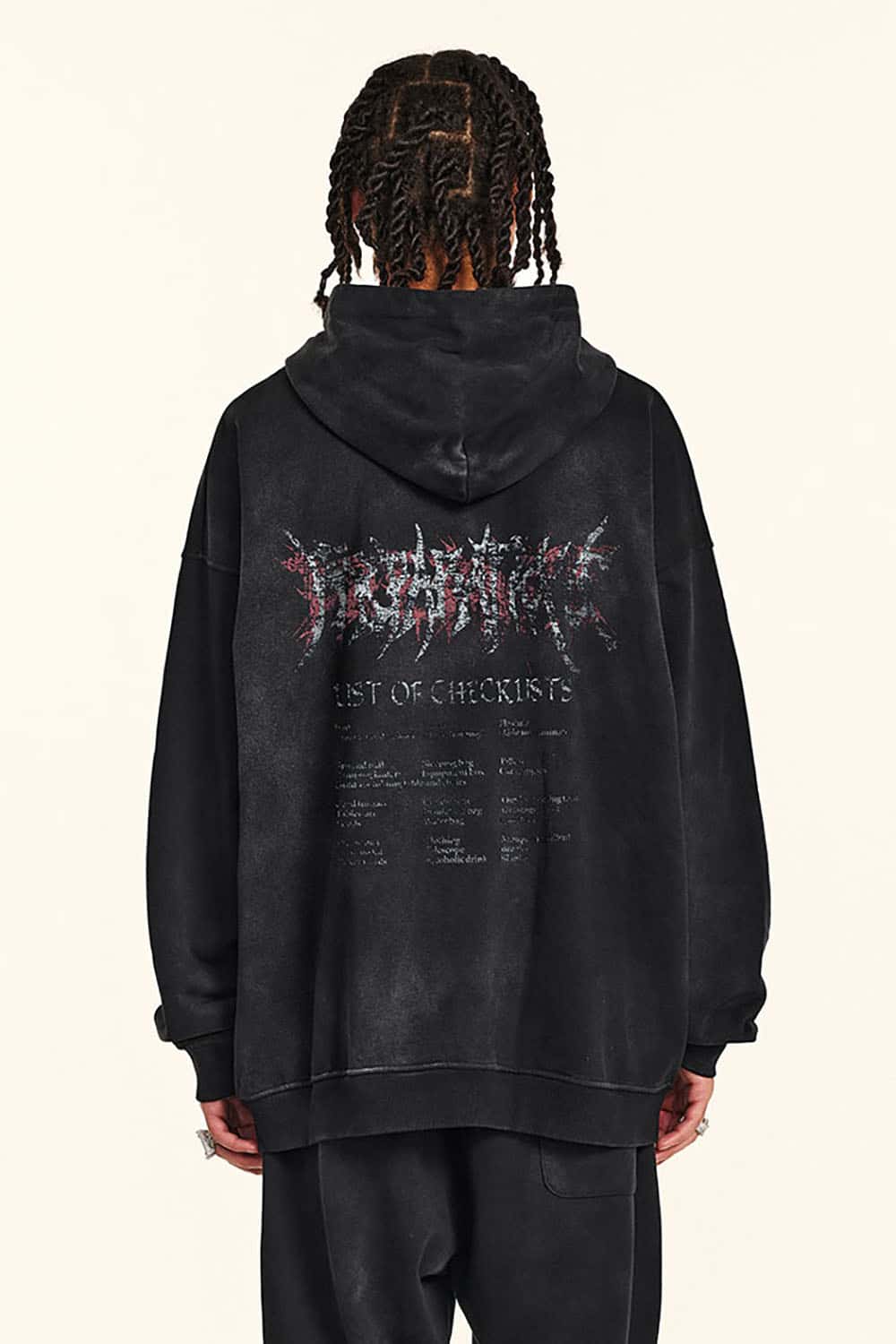 Vintage Gray Relaxed Fit Washed Hoodie