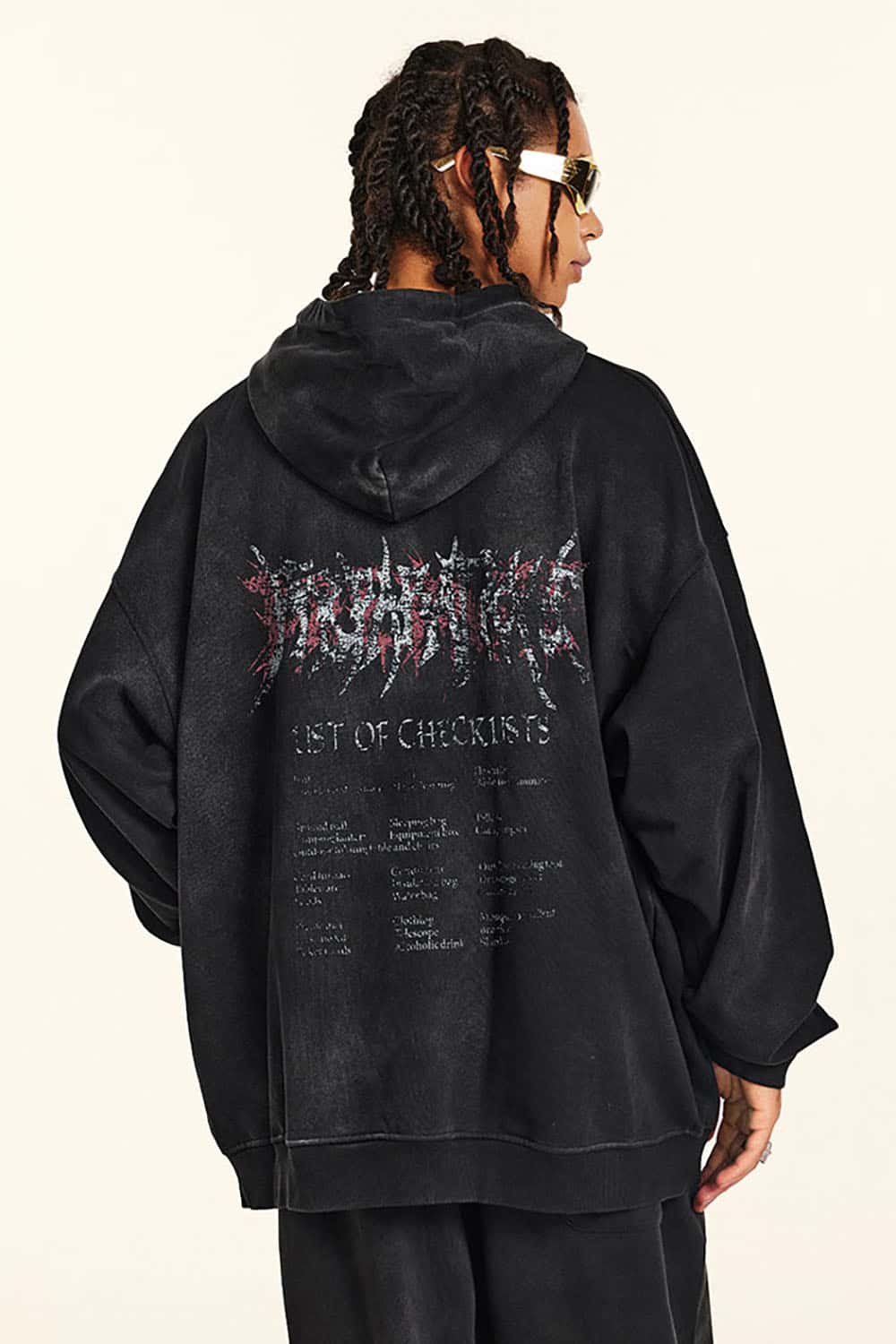 Vintage Gray Relaxed Fit Washed Hoodie