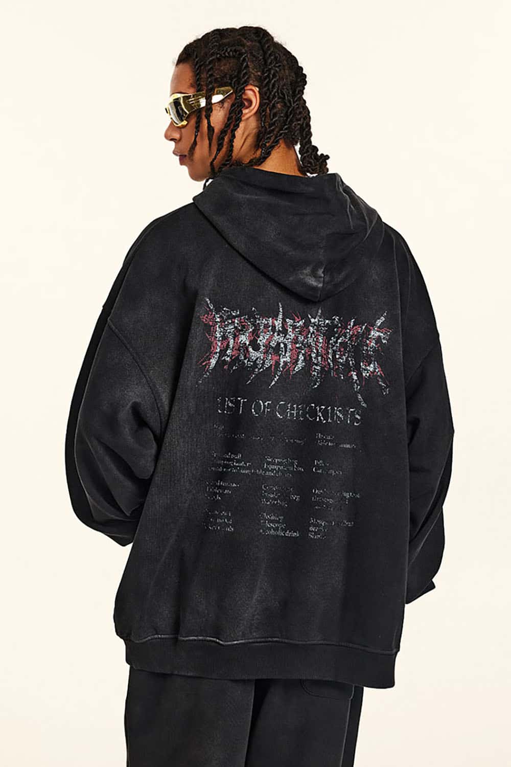 Vintage Gray Relaxed Fit Washed Hoodie