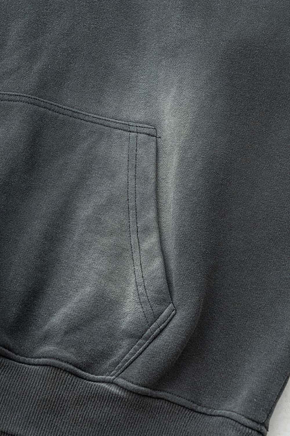 Vintage Gray Relaxed Fit Washed Hoodie
