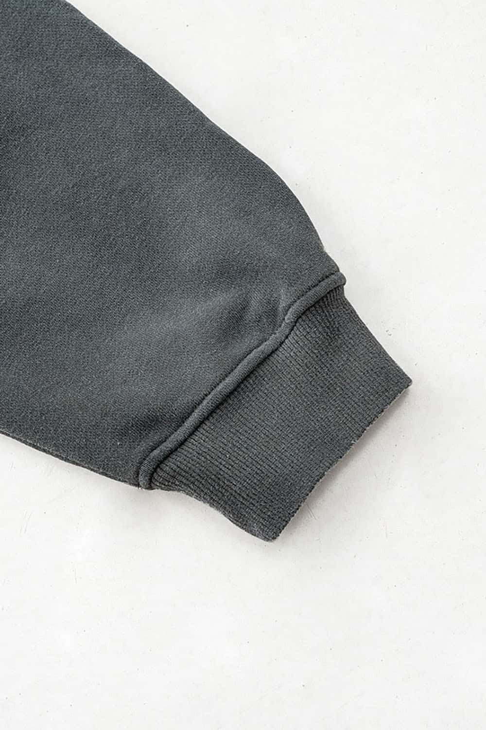 Vintage Gray Relaxed Fit Washed Hoodie