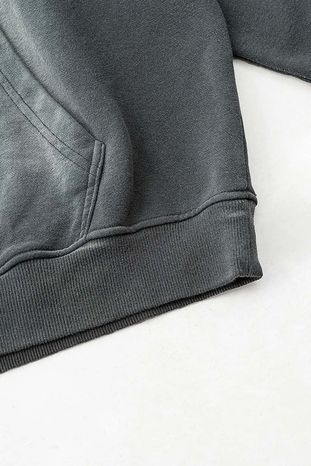 Vintage Gray Relaxed Fit Washed Hoodie