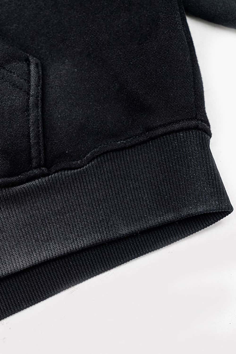 Heavyweight Fleece-Lined Zip-Up Hoodie Jacket with Embroidered Patches