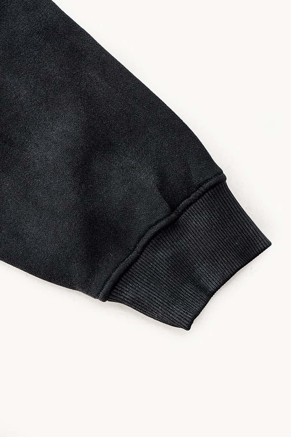 Vintage Wash Distressed Print Hoodie with Heavyweight Fabric