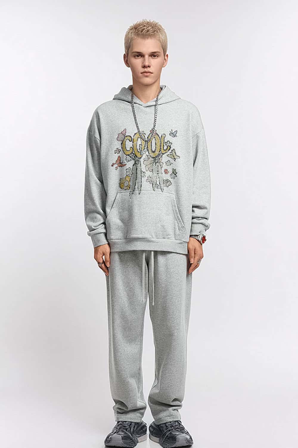 Butterfly and Flower Hoodie for Couples