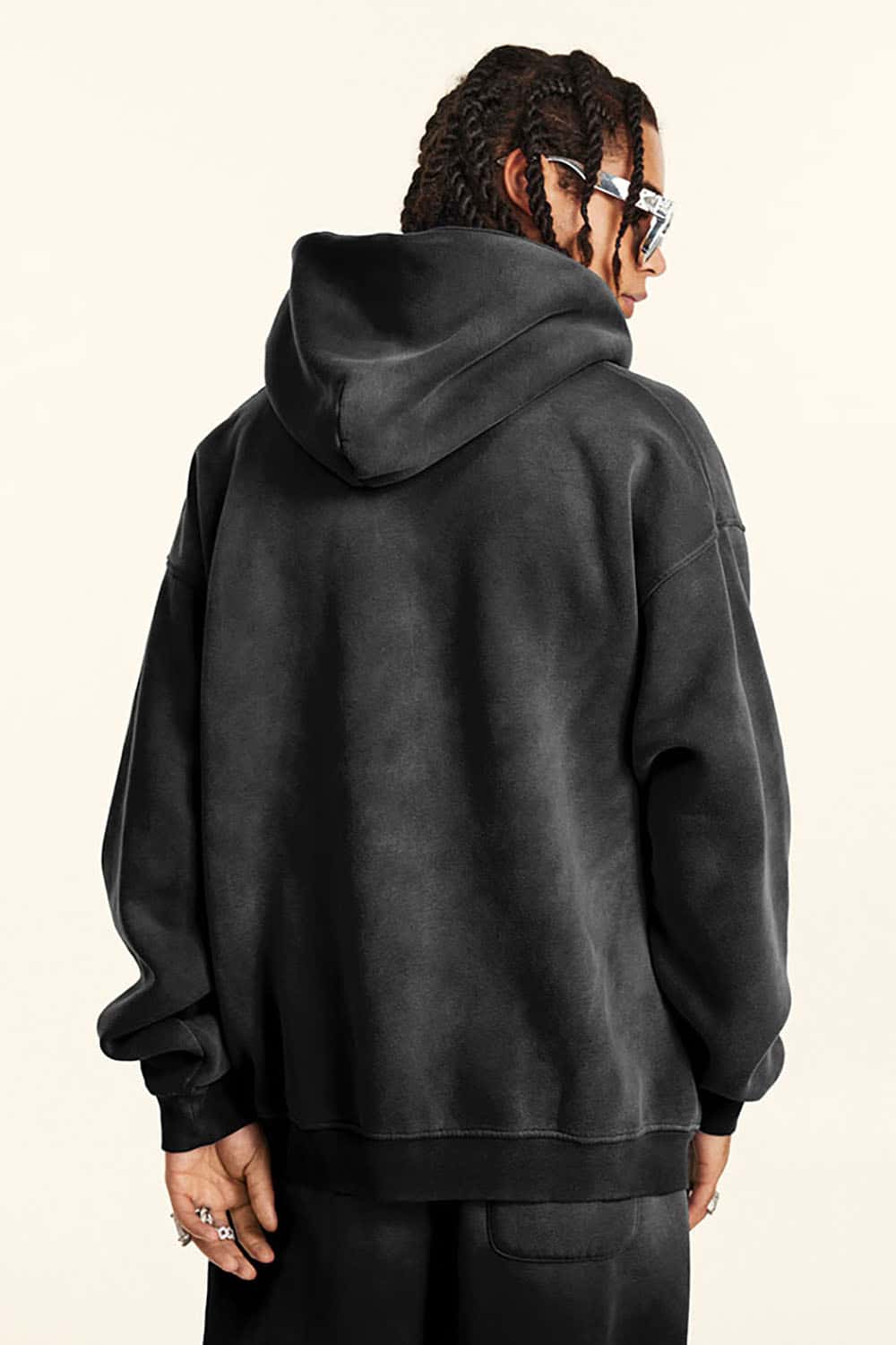 Gothic Style Zip-Up Hoodie Oversize Cardigan Jacket