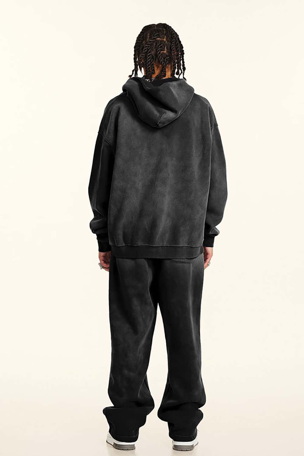 Gothic Style Zip-Up Hoodie Oversize Cardigan Jacket