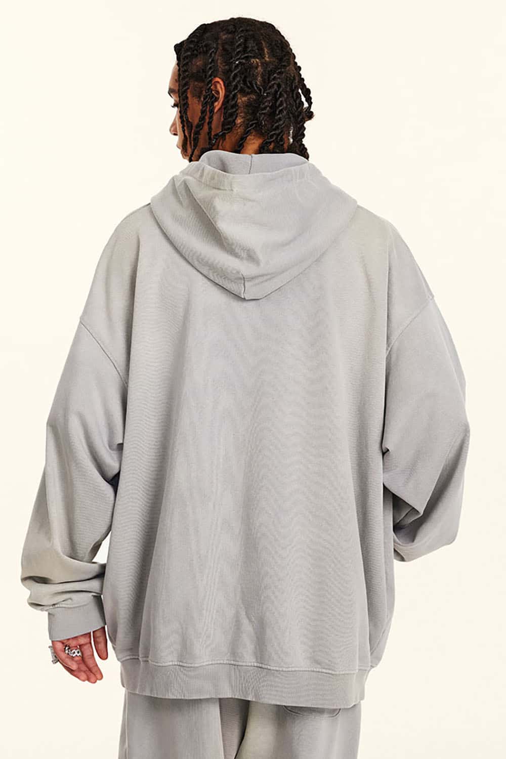 Distressed Saturn Graphic Hooded Sweatshirt