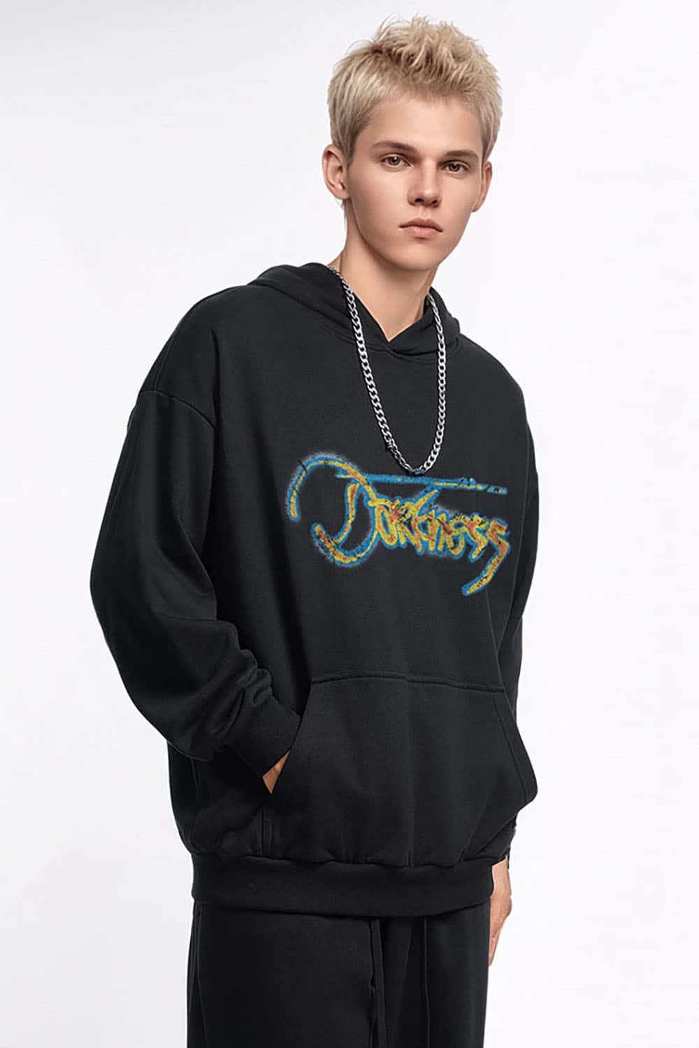 Heavyweight Thermographic Print Hooded Sweatshirt