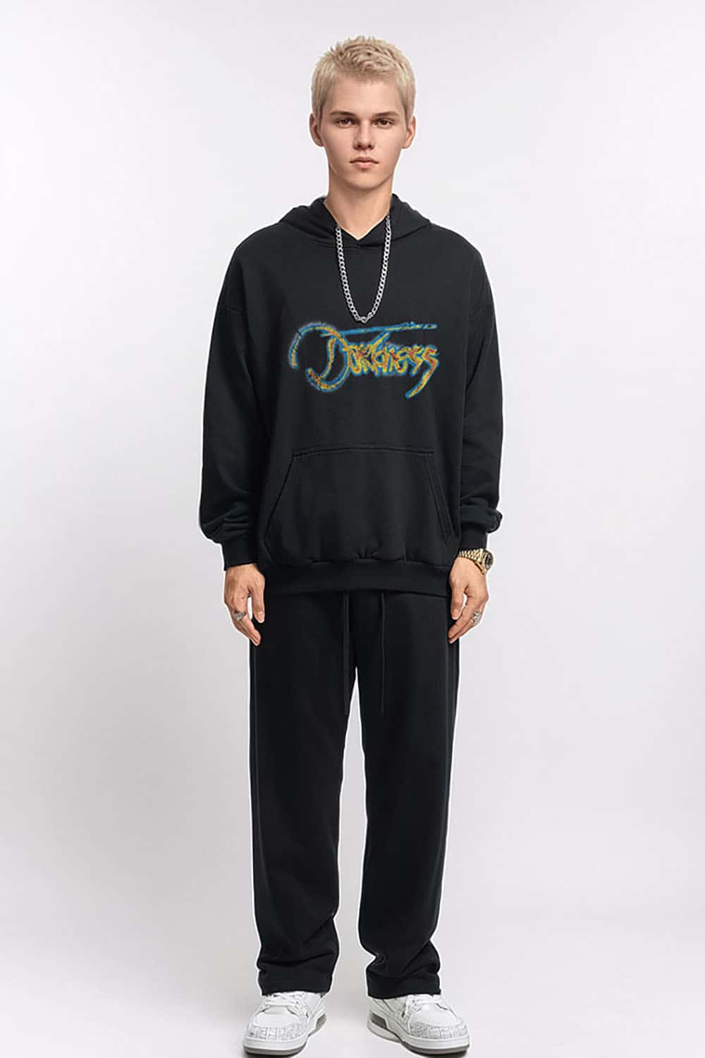 Heavyweight Thermographic Print Hooded Sweatshirt