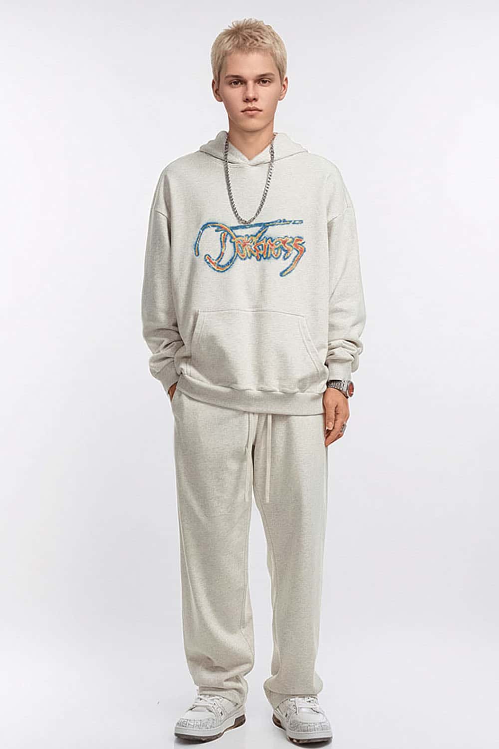 Heavyweight Thermographic Print Hooded Sweatshirt