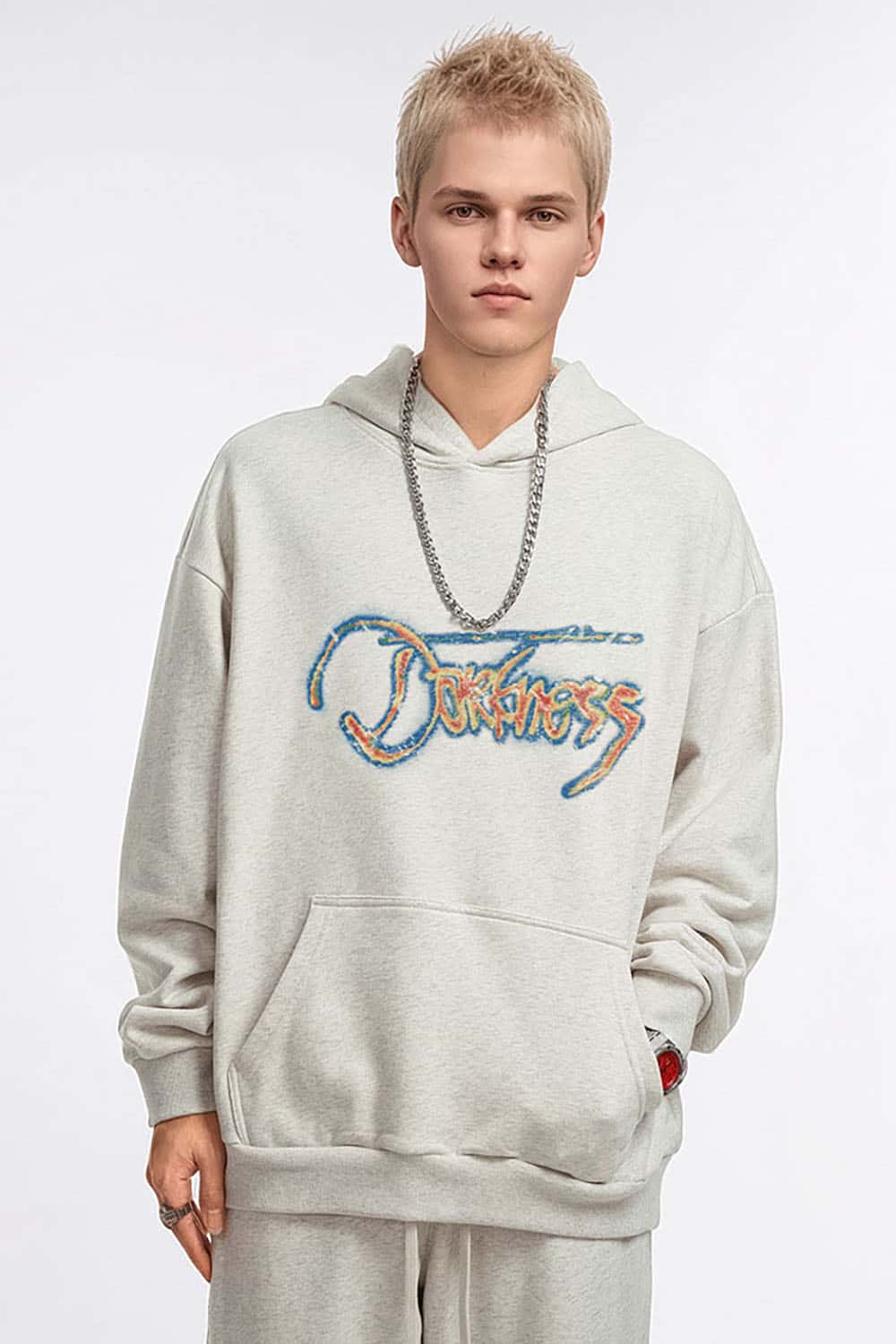 Heavyweight Thermographic Print Hooded Sweatshirt