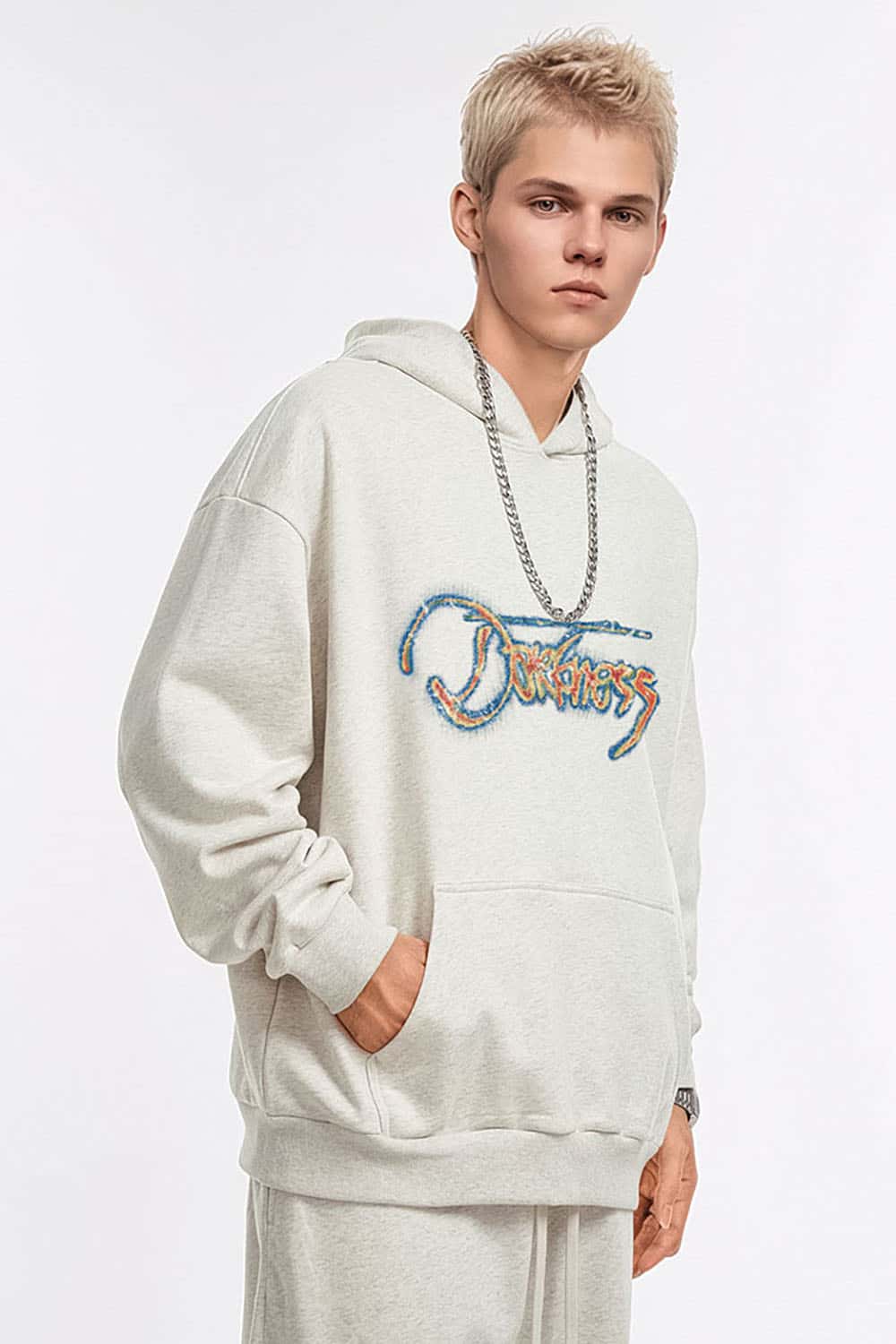 Heavyweight Thermographic Print Hooded Sweatshirt