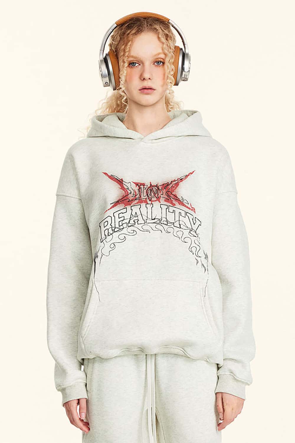 Oversized Color-Gradient Graphic Hoodie