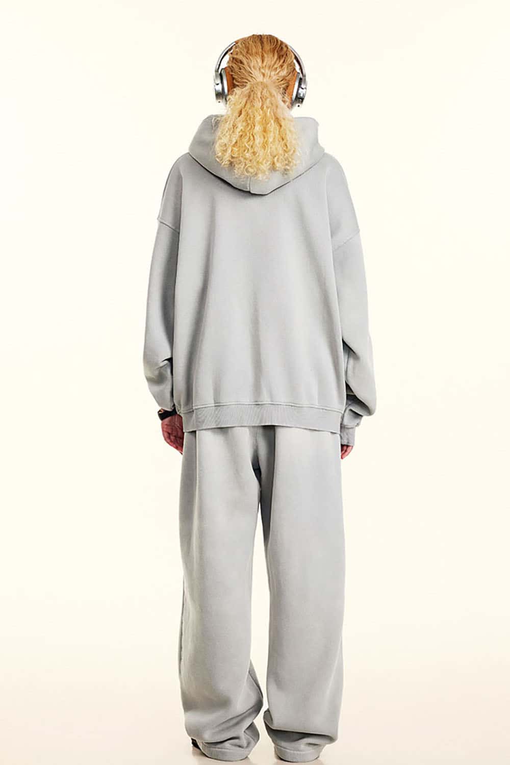 High Street Vintage Print Fleece-Lined Zip-Up Hoodie