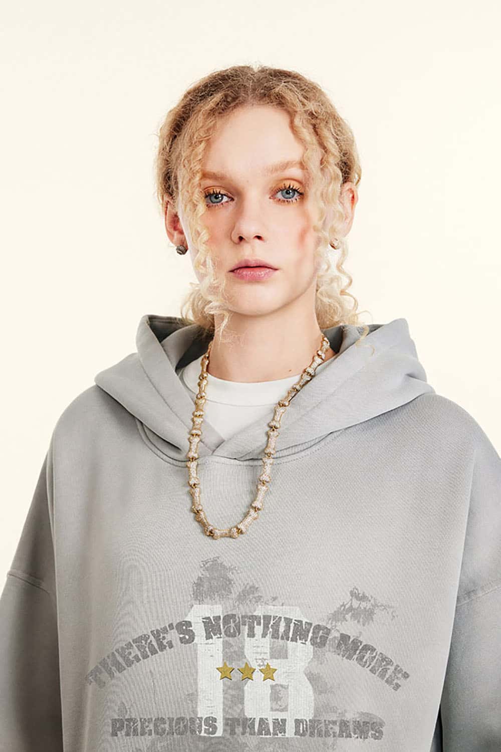 High Street Letter-Print Sports Hoodie
