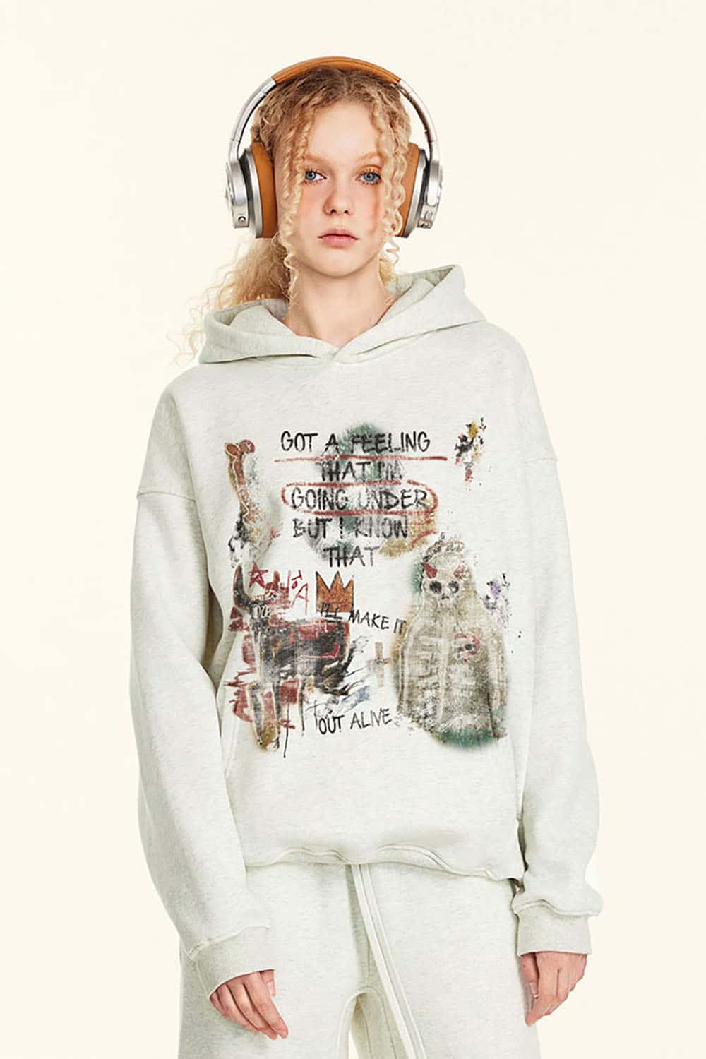 High Street Halloween Graffiti Heavyweight Hooded Sweatshirt