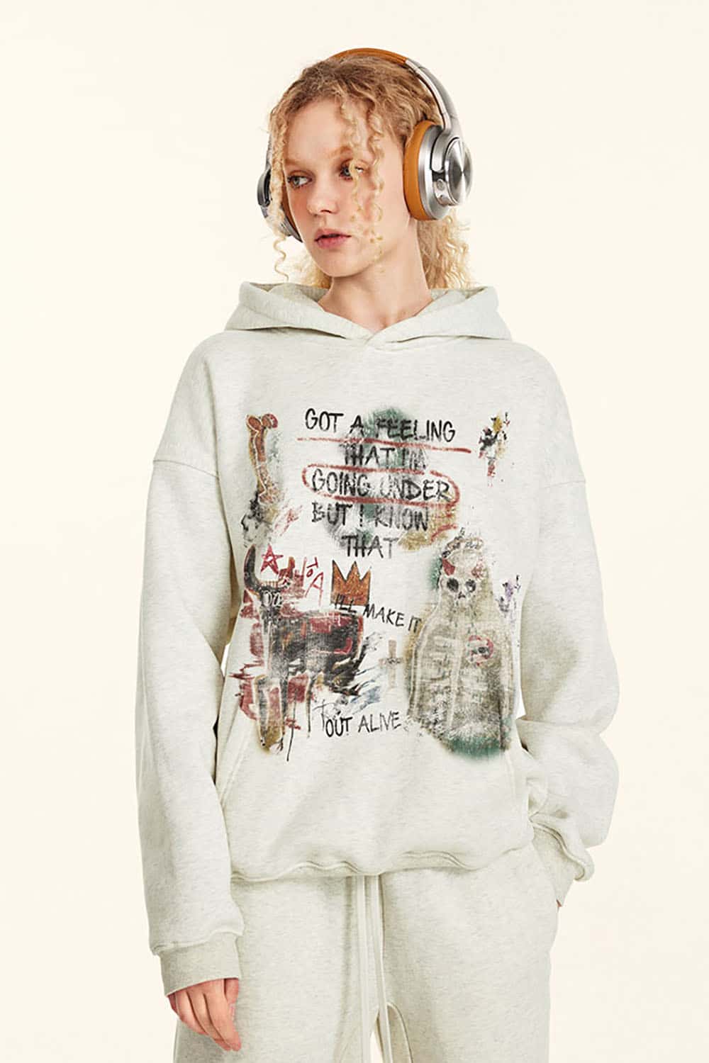 High Street Halloween Graffiti Heavyweight Hooded Sweatshirt