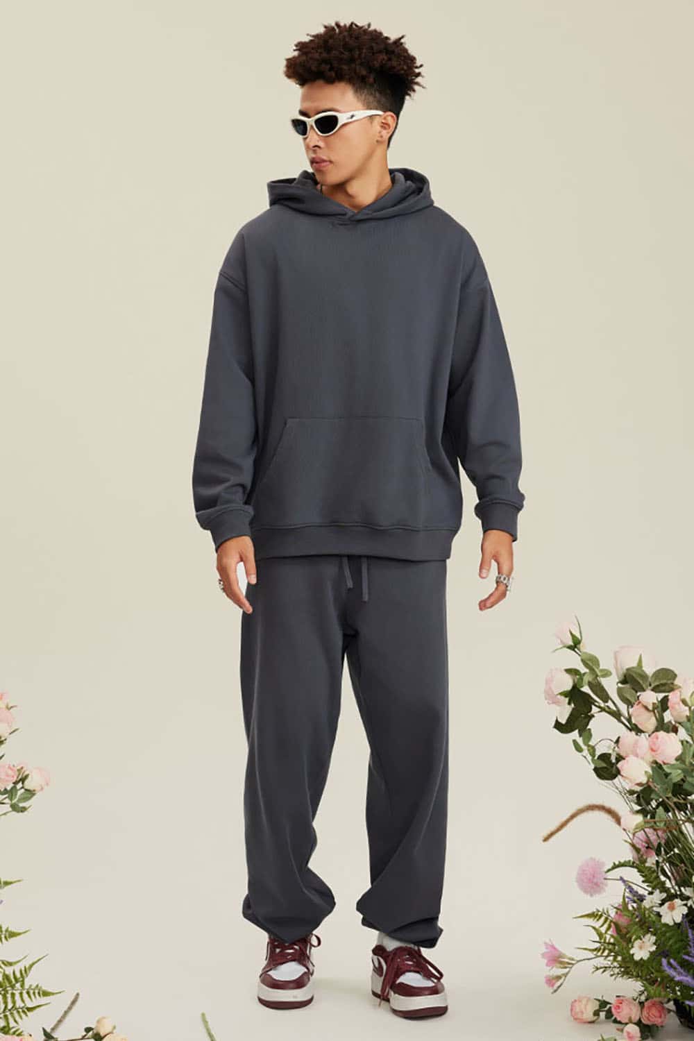 Heavyweight Solid Color Fleece-Lined Hoodie